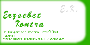 erzsebet kontra business card